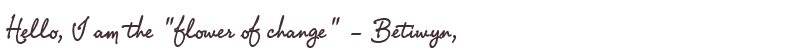 Welcome to Betiwyn