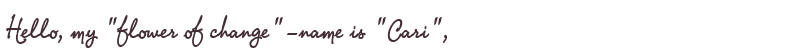 Greetings from Cari