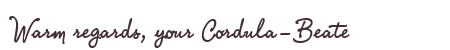 Greetings from Cordula-Beate