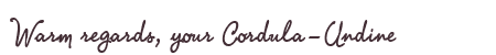 Greetings from Cordula-Undine