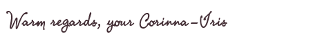 Greetings from Corinna-Iris