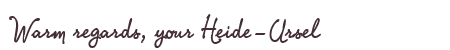 Greetings from Heide-Ursel