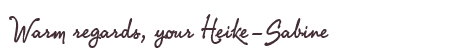 Greetings from Heike-Sabine