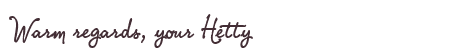 Greetings from Hetty