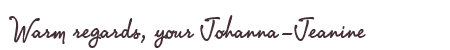 Greetings from Johanna-Jeanine