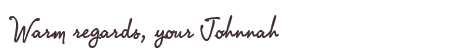 Greetings from Johnnah