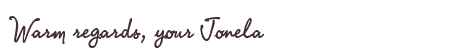 Greetings from Jonela