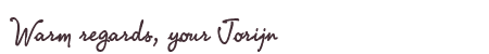 Greetings from Jorijn