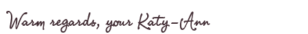 Greetings from Katy-Ann