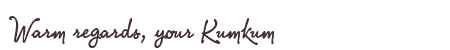Greetings from Kumkum