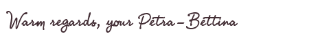 Greetings from Petra-Bettina