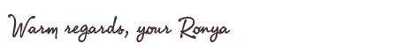 Greetings from Ronya
