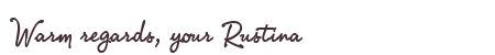Greetings from Rustina