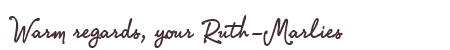 Greetings from Ruth-Marlies