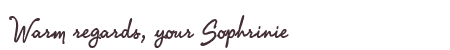 Greetings from Sophrinie