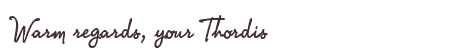 Greetings from Thordis