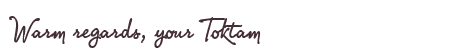 Greetings from Toktam