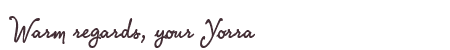 Greetings from Yorra